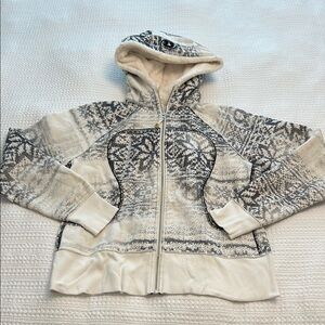 Cozy Patterned Zip-Up Hoodie